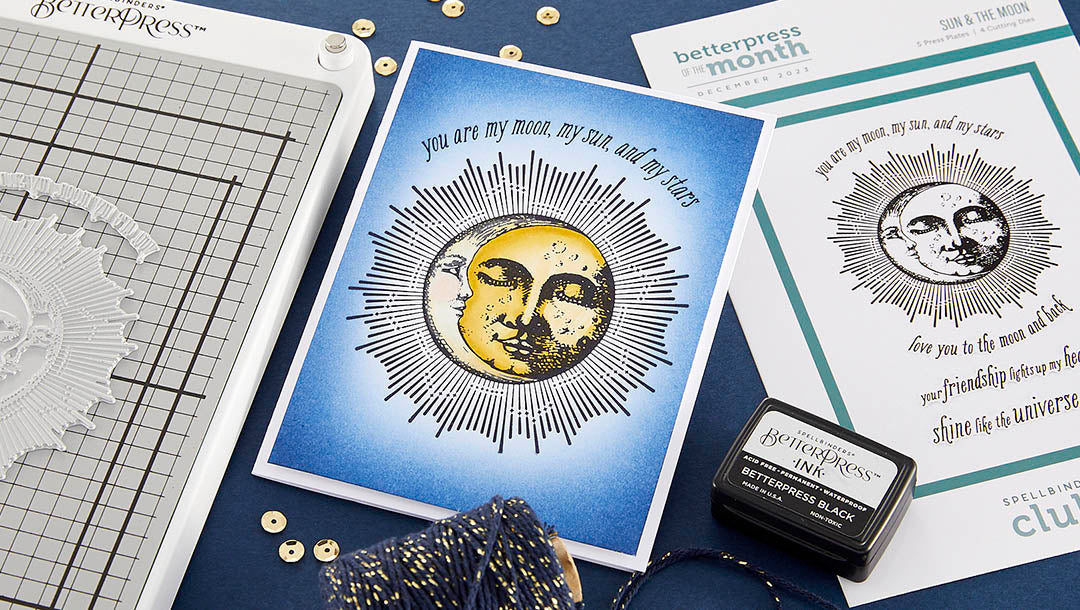 December 2023 BetterPress Plate of the Month Preview & Tutorials – Sun & The Moon