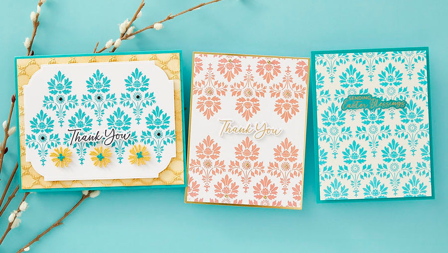 February 2025 BetterPress Plate of the Month Preview & Tutorials – Luxe Damask