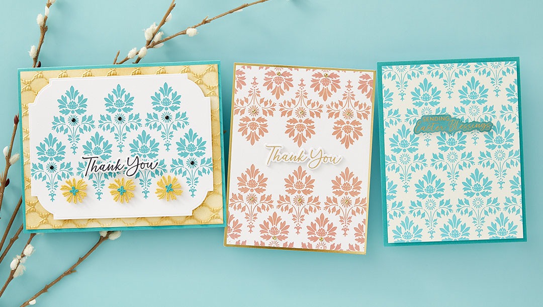February 2025 BetterPress Plate of the Month Preview & Tutorials – Luxe Damask