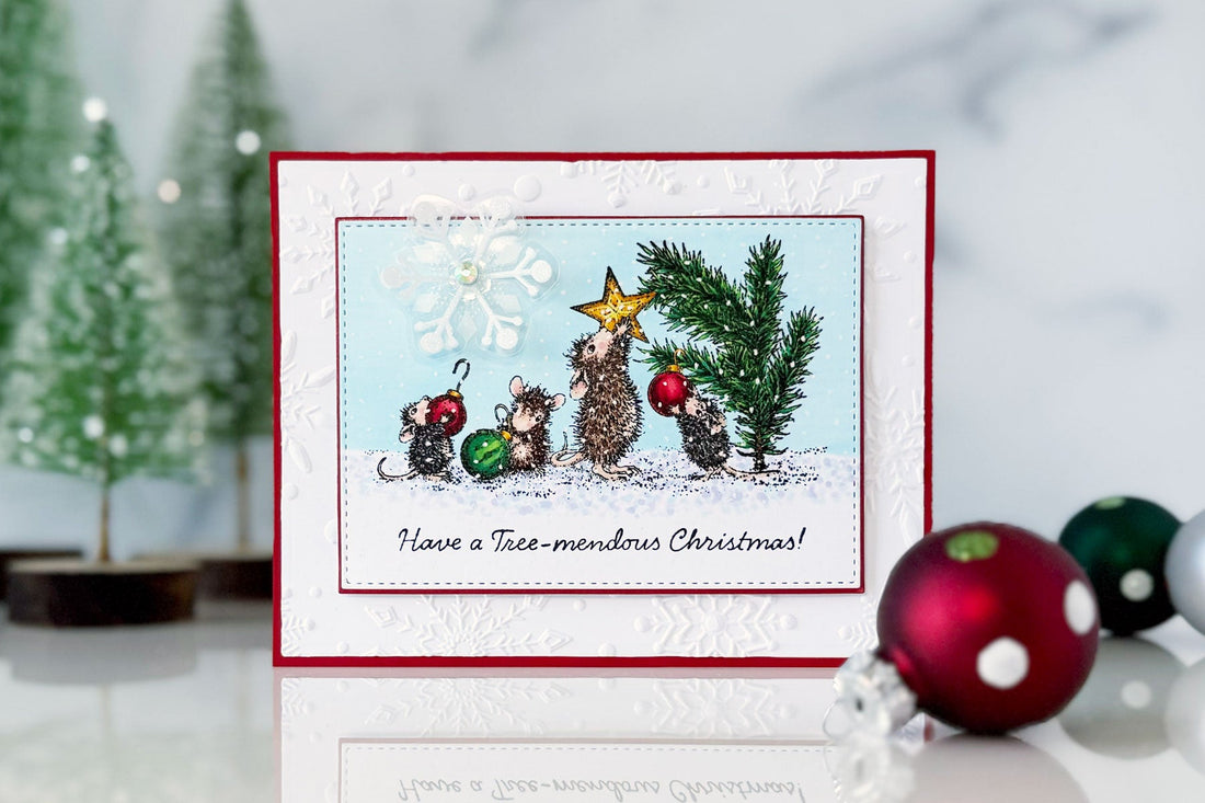 Step By Step Tutorial: House Mouse Tree-mendous Christmas Collection Christmas Card
