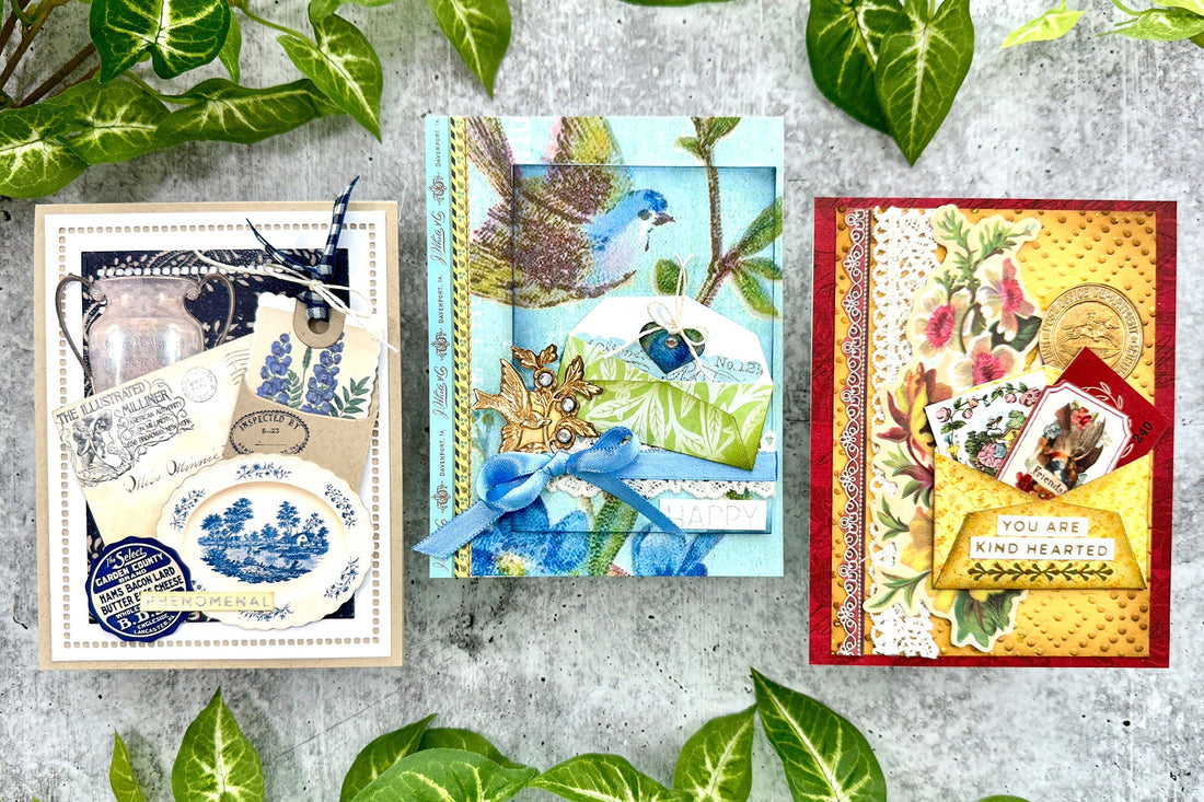 Three Vintage Chic Cards featuring Flea Markets Finds Collection by Cathe Holden