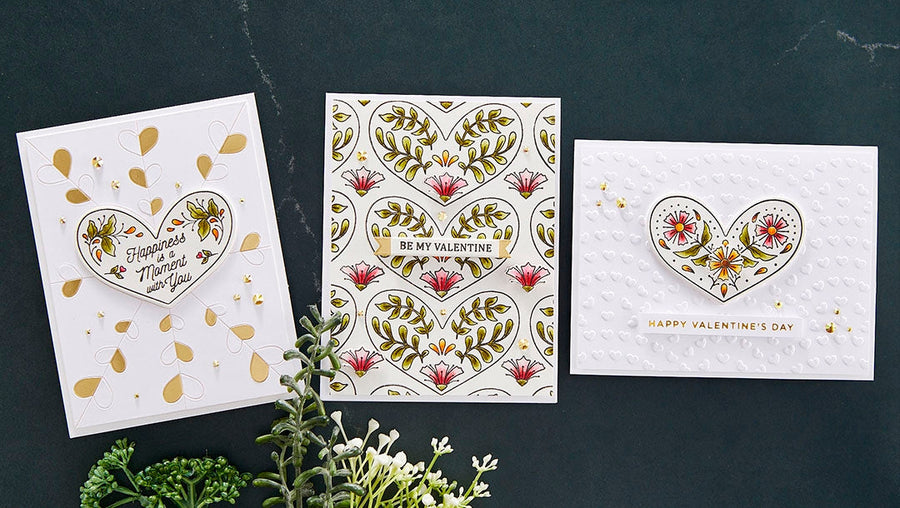 January 2022 Clear Stamp + Die of the Month Preview & Tutorials – One Love, One Heart