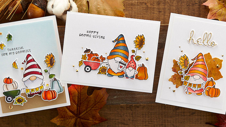 September 2022 Clear Stamp + Die of the Month Preview & Tutorials – Fall Gnomes