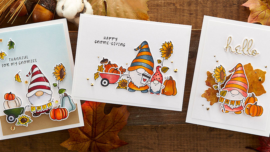 September 2022 Clear Stamp + Die of the Month Preview & Tutorials – Fall Gnomes