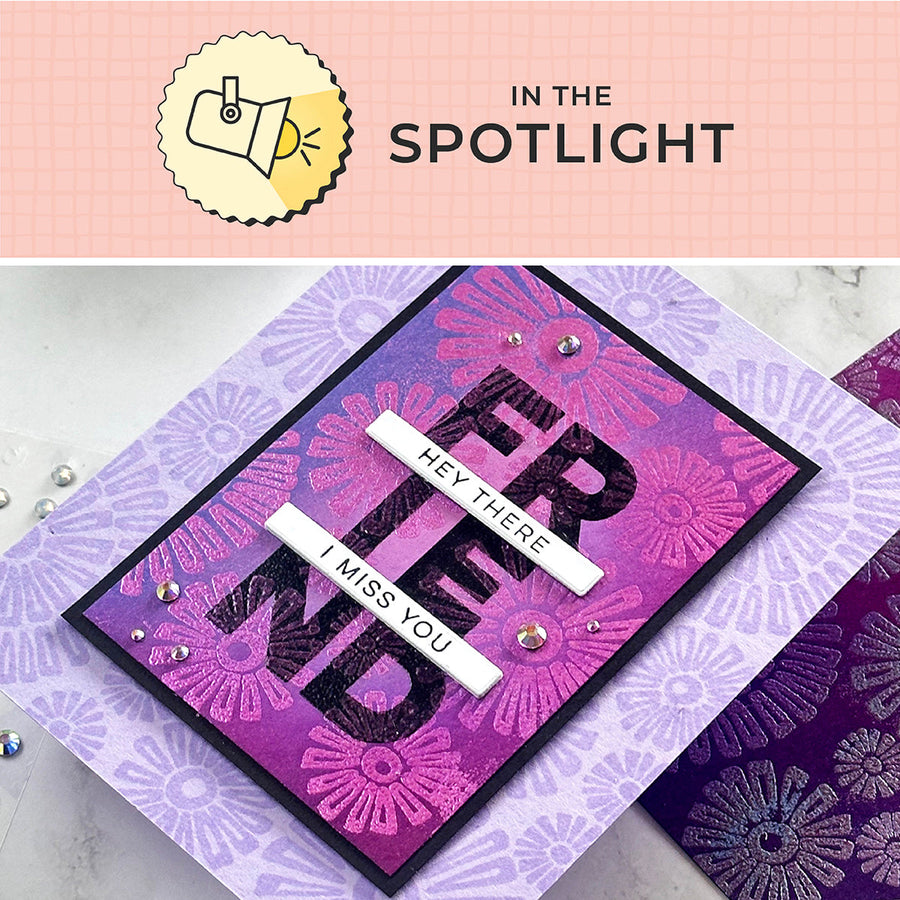 In The Spotlight: Sunburst Flowers Cling Stamp