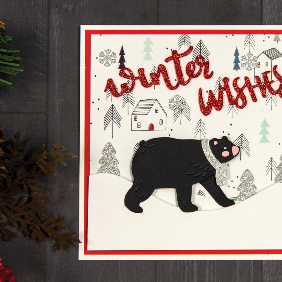 Using Just Stamps & Dies! December Winter Wishes 2018 Card Kit of the Month Edition