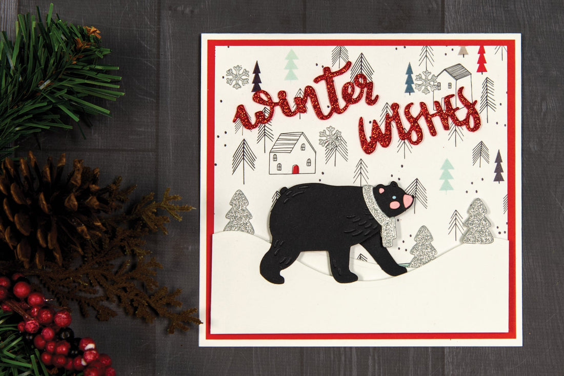 Using Just Stamps & Dies! December Winter Wishes 2018 Card Kit of the Month Edition