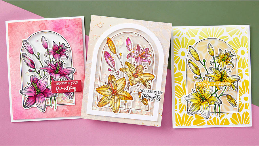 February 2024 Clear Stamp + Die of the Month Preview & Tutorials – Lily Arch