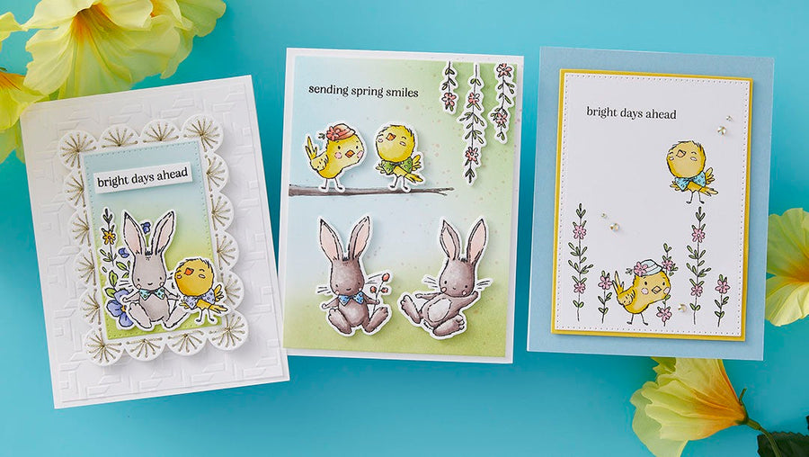 February 2025 Clear Stamp + Die of the Month Preview & Tutorials – Spring Smiles