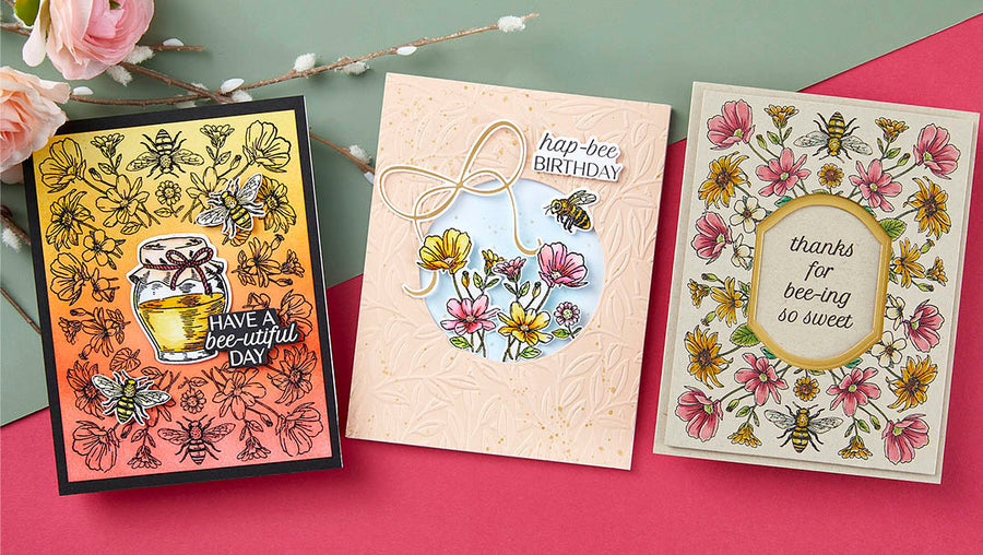 January 2024 Clear Stamp + Die of the Month Preview & Tutorials – Just Bee-Cause
