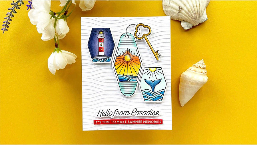 June 2024 Clear Stamp + Die of the Month Preview & Tutorials – Paradise Resort