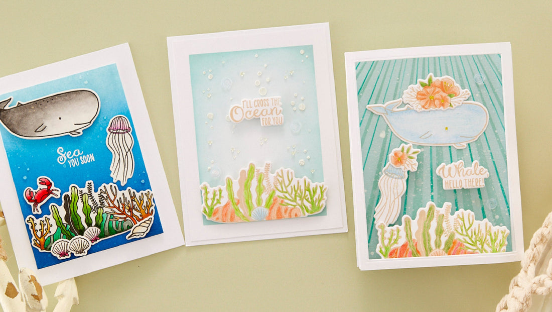 June 2023 Clear Stamp + Die of the Month Preview & Tutorials – Water You Up To?