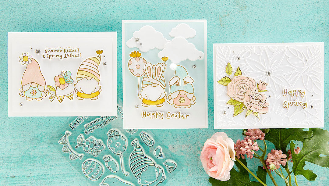 March 2022 Clear Stamp + Die of the Month Preview & Tutorials – Spring Gnomes