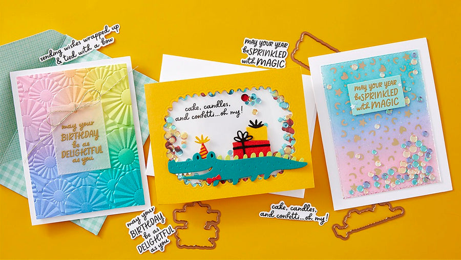 November 2024 Clear Stamp + Die of the Month Preview & Tutorials – Confetti Wishes