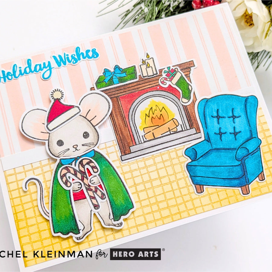 cozy holiday scene card