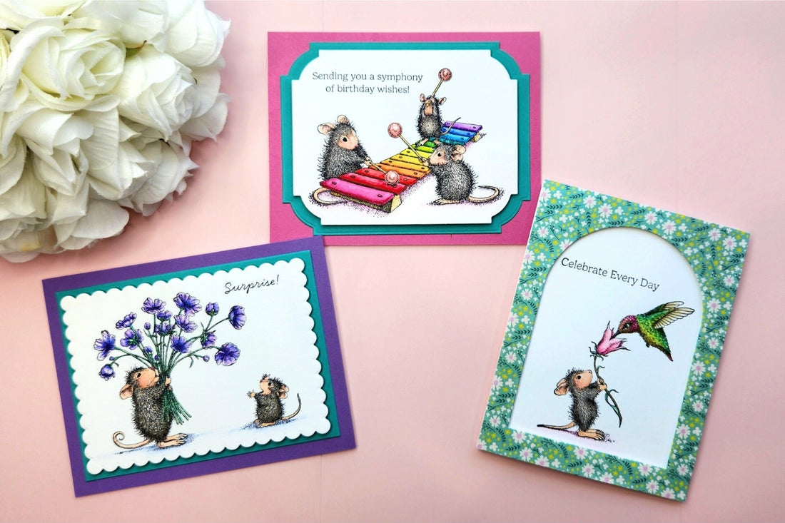 Colorful Rare Bloom Watercolor Cards by Deborah Hellman
