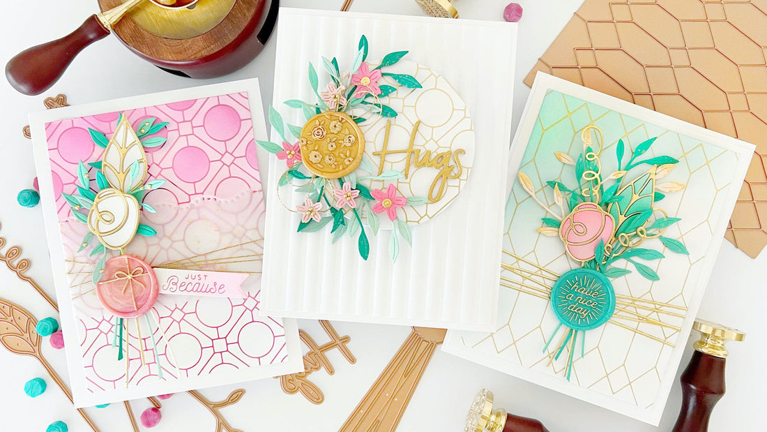 Elegant Foiled Cards With Wax Seals