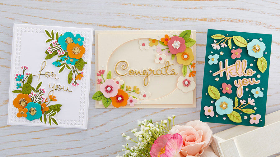 August 2022 Small Die of the Month Preview & Tutorials – Outlined Sentiments