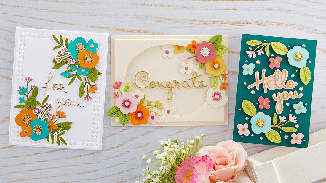 August 2022 Small Die of the Month Preview & Tutorials – Outlined Sentiments