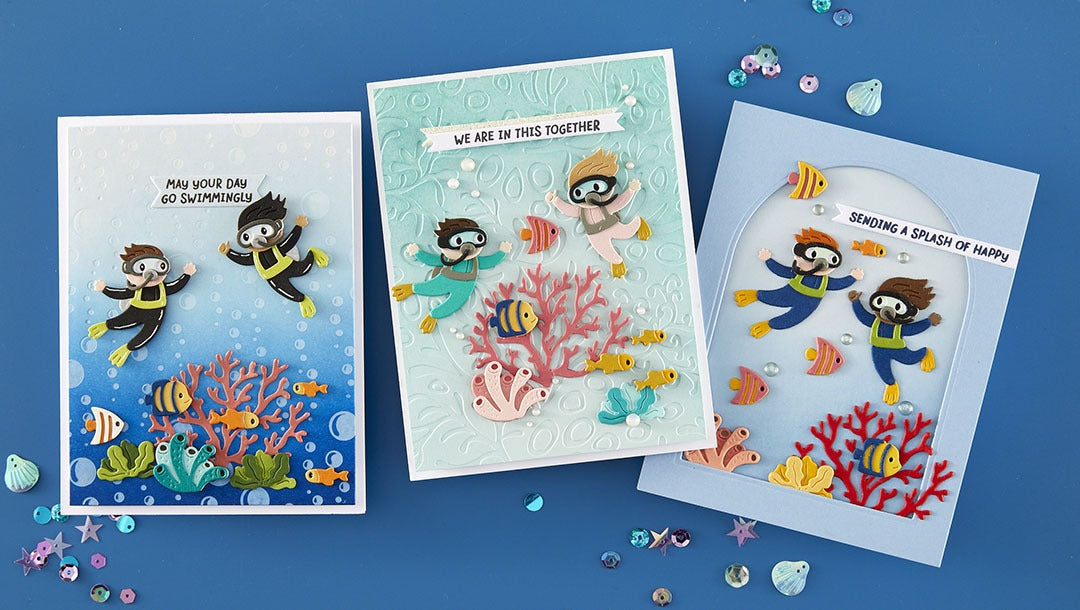 August 2025 Small Die of the Month Preview & Tutorials – The Deep Blue Two