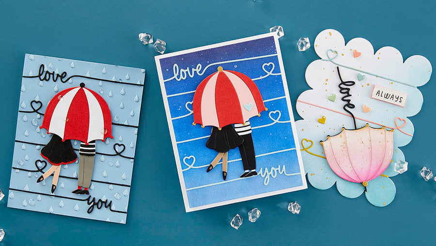 December 2023 Small Die of the Month Preview & Tutorials – Sneaking a Kiss