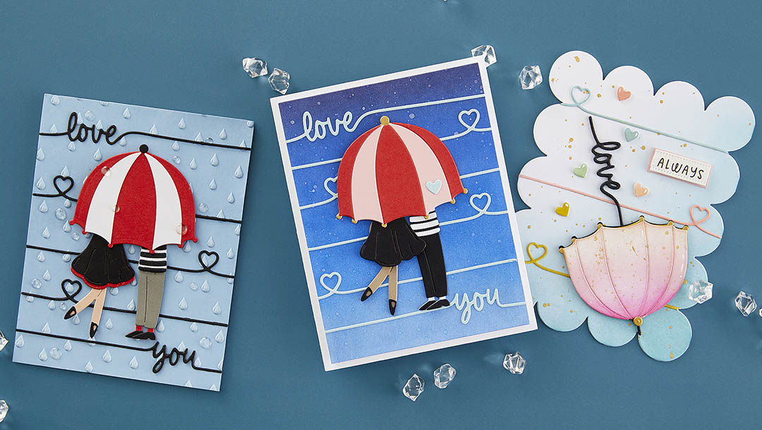 December 2023 Small Die of the Month Preview & Tutorials – Sneaking a Kiss