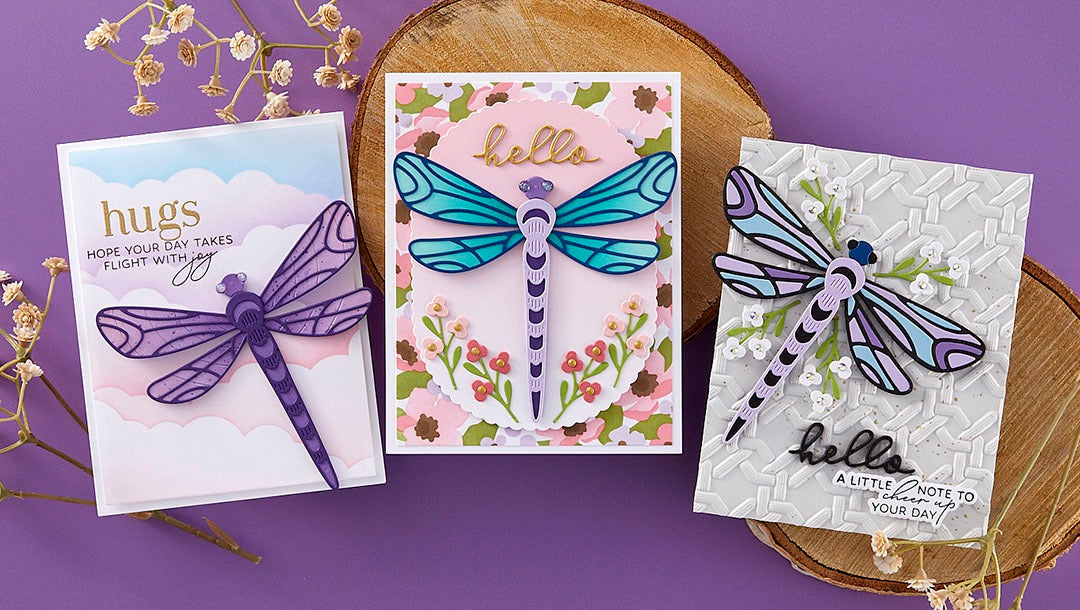 January 2025 Small Die of the Month Preview & Tutorials – Soaring Dragonfly