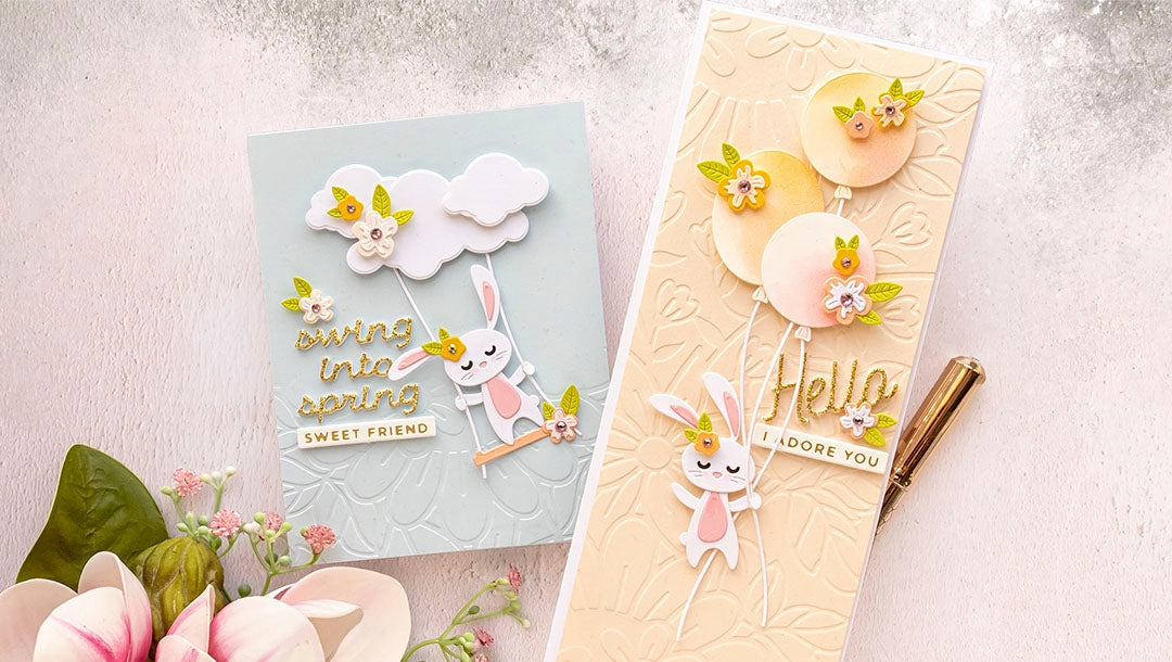 March 2022 Small Die of the Month Preview & Tutorials – Floating Bunny