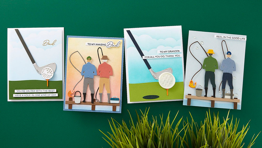 March 2025 Small Die of the Month Preview & Tutorials – Fairways & Fish Tales