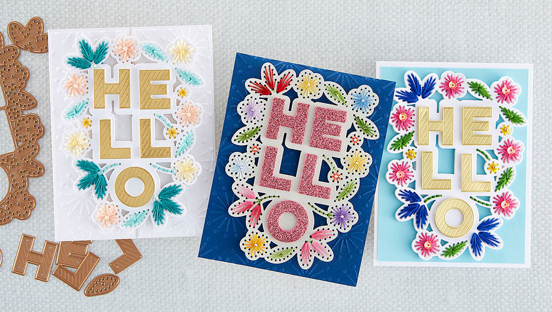May 2022 Small Die of the Month Preview & Tutorials – Stitched Hello