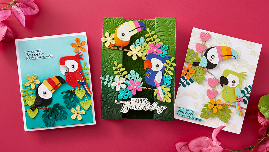 May 2024 Small Die of the Month Preview & Tutorials – Tropical Friends