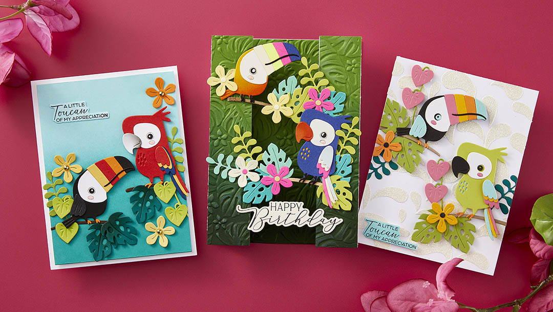 May 2024 Small Die of the Month Preview & Tutorials – Tropical Friends