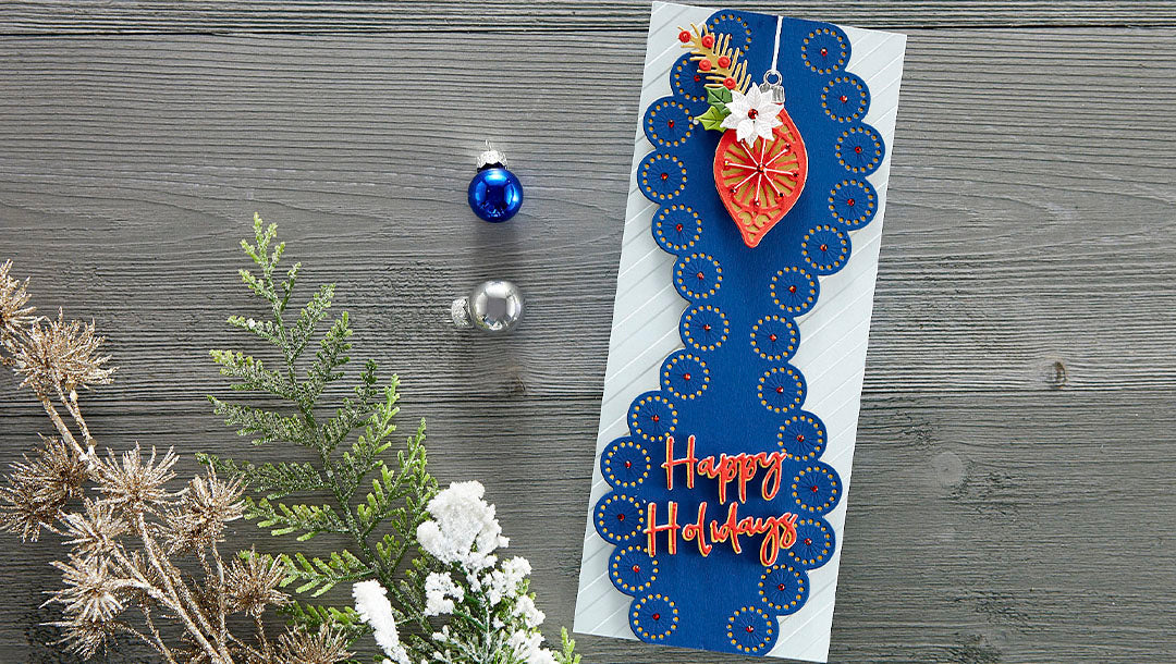 November 2021 Small Die of the Month Preview & Tutorials – Stitched Curved Border & Ornaments
