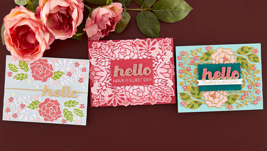 November 2023 Small Die of the Month Preview & Tutorials – Build a Card Hello