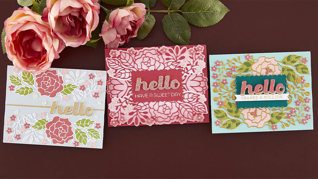 November 2023 Small Die of the Month Preview & Tutorials – Build a Card Hello