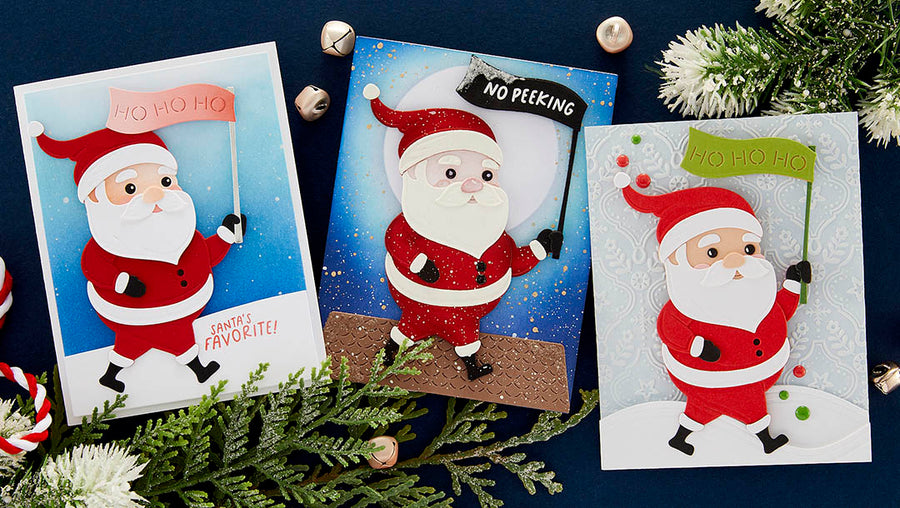 October 2023 Small Die of the Month Preview & Tutorials – Big Jolly Santa