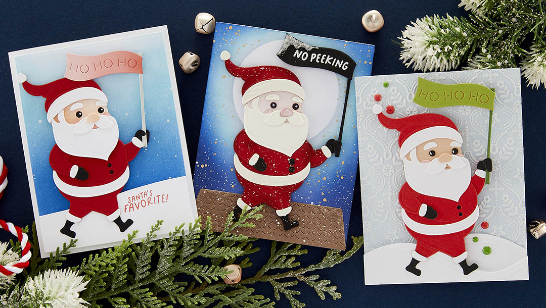 October 2023 Small Die of the Month Preview & Tutorials – Big Jolly Santa
