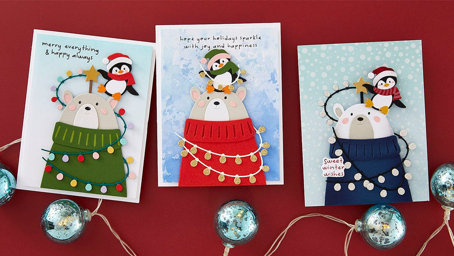 October 2024 Small Die of the Month Preview & Tutorials – Festive Friends