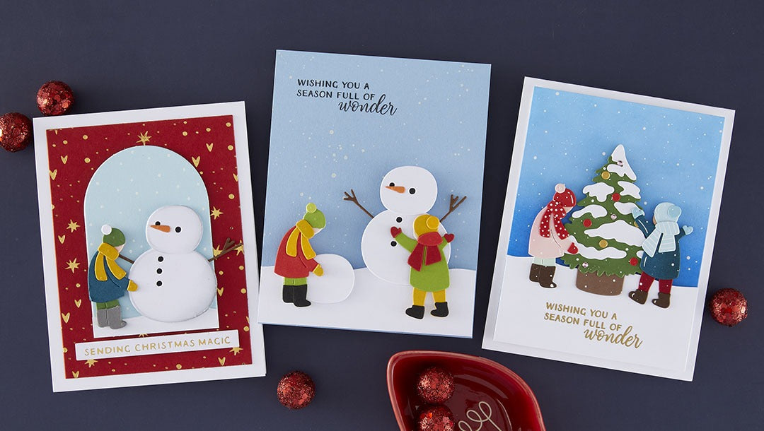 October 2025 Small Die of the Month Preview & Tutorials – Snow Day Friends