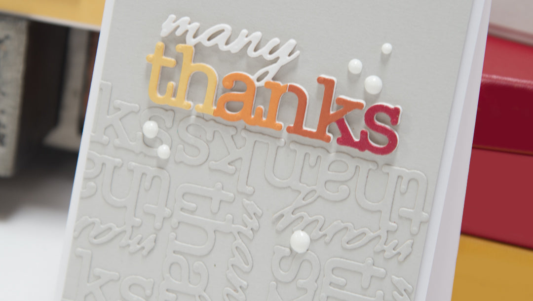 Many Thanks Card, June Die of the Month