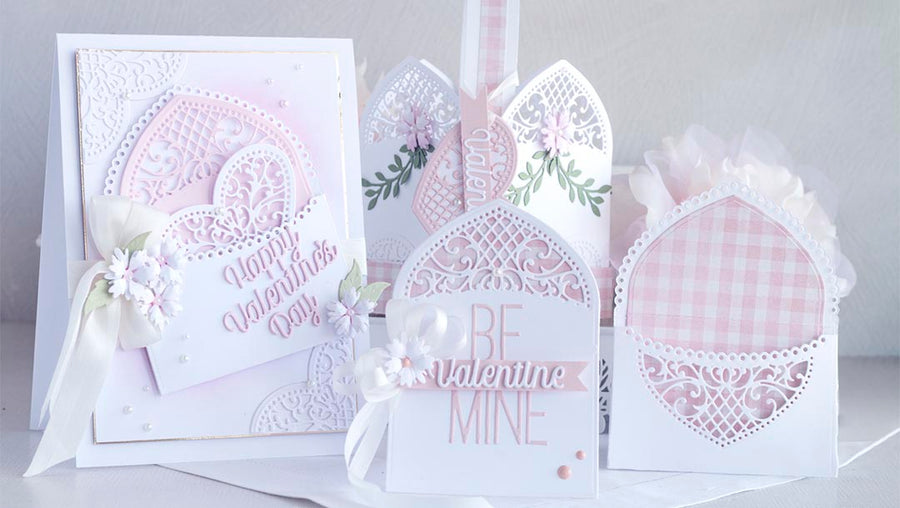 December 2022 Amazing Paper Grace Die of the Month Preview & Tutorials – Sweetheart Envelope & Notecard Set