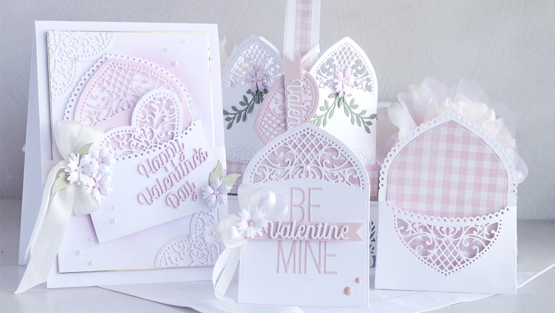 December 2022 Amazing Paper Grace Die of the Month Preview & Tutorials – Sweetheart Envelope & Notecard Set