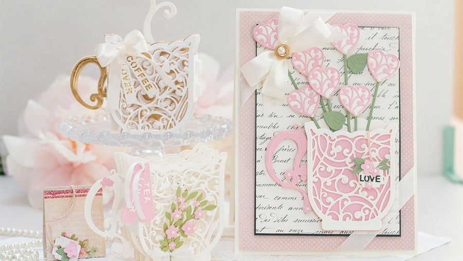January 2022 Amazing Paper Grace Die of the Month Preview & Tutorials –  Pop Up Vignette Coffee Tea or Me