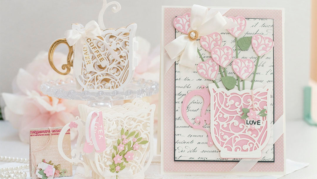 January 2022 Amazing Paper Grace Die of the Month Preview & Tutorials –  Pop Up Vignette Coffee Tea or Me