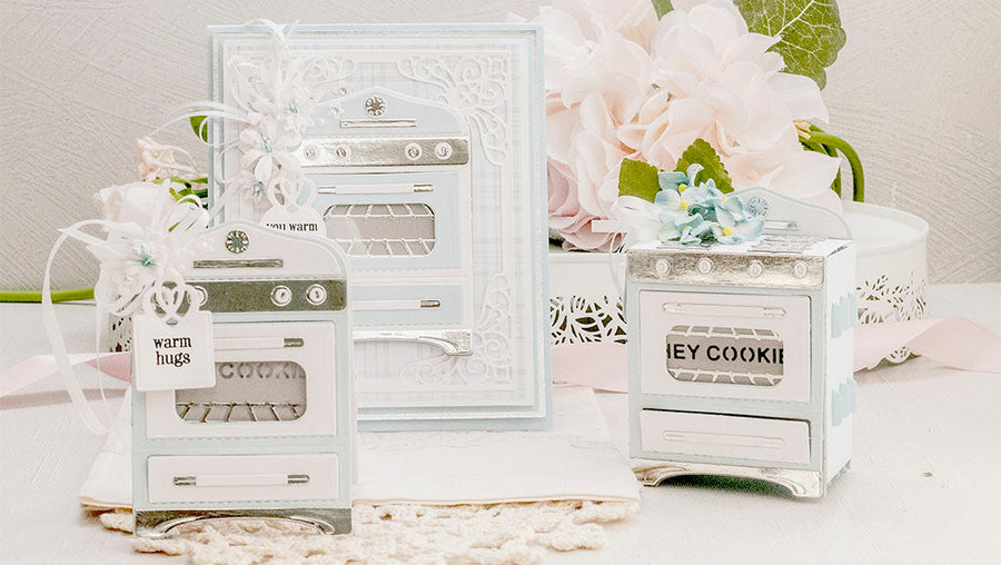 May 2022 Amazing Paper Grace Die of the Month Preview & Tutorials – Pop Up 3D Vignette What's Bakin' Oven