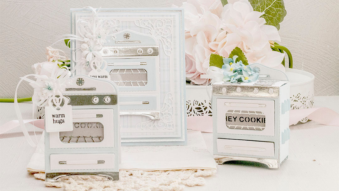 May 2022 Amazing Paper Grace Die of the Month Preview & Tutorials – Pop Up 3D Vignette What's Bakin' Oven