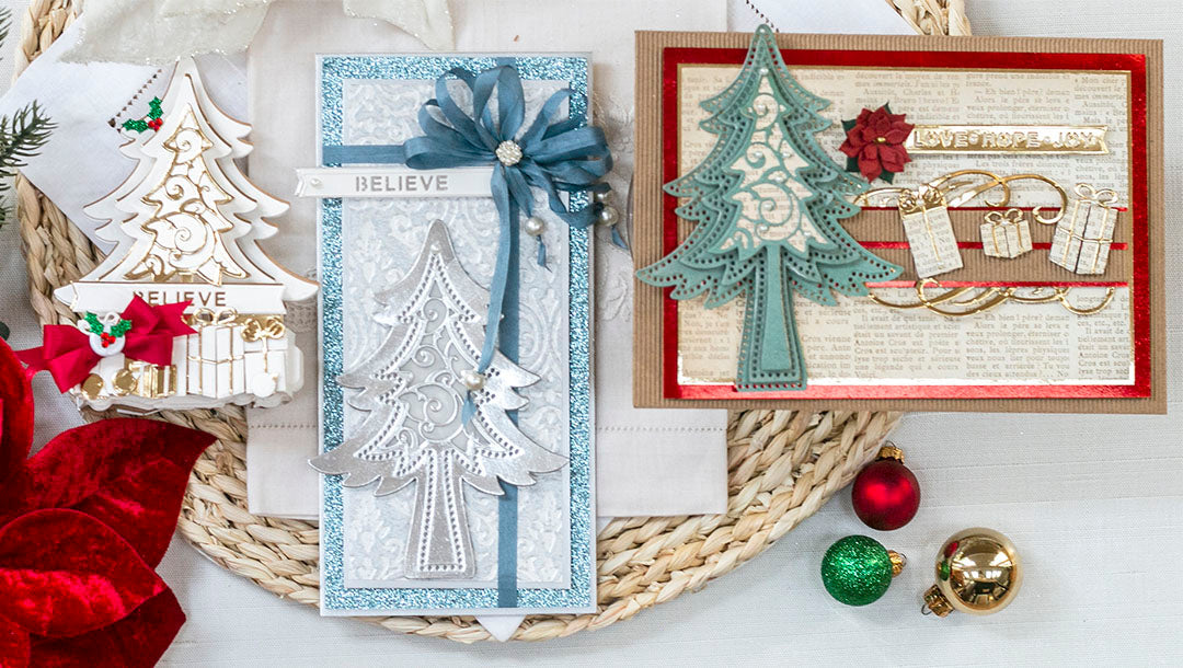 November 2021 Amazing Paper Grace Die of the Month Preview & Tutorials –  Pop Up 3D Vignette Christmas Tree