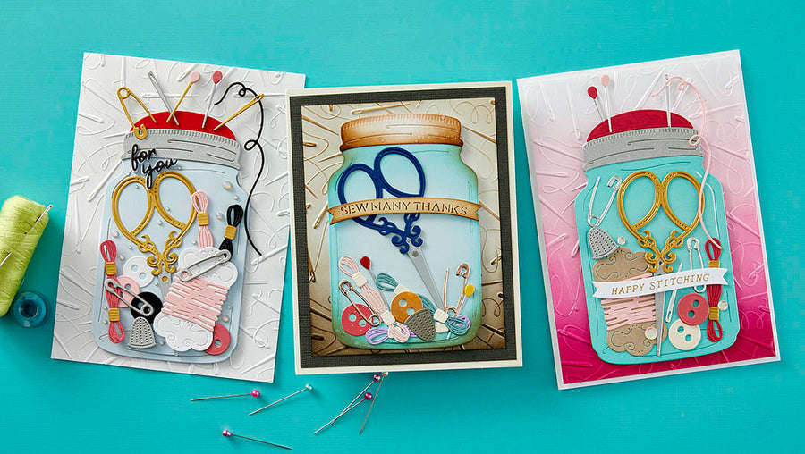 April 2024 Large Die of the Month Preview & Tutorials – Pins & Needles Jar