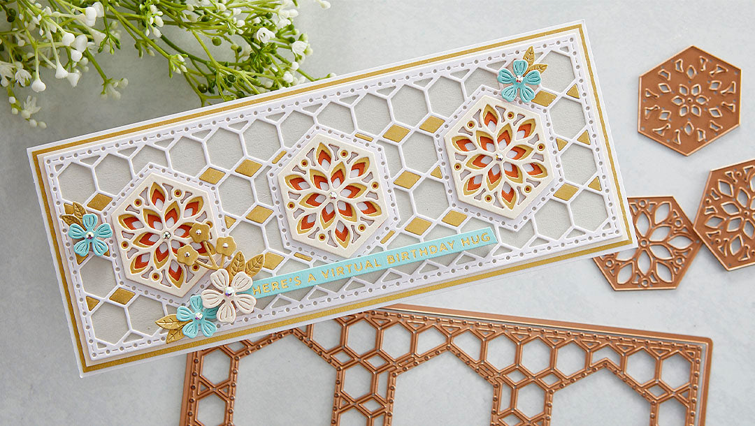 August 2021 Large Die of the Month is Here – Hex Kaleidoscope Slimline