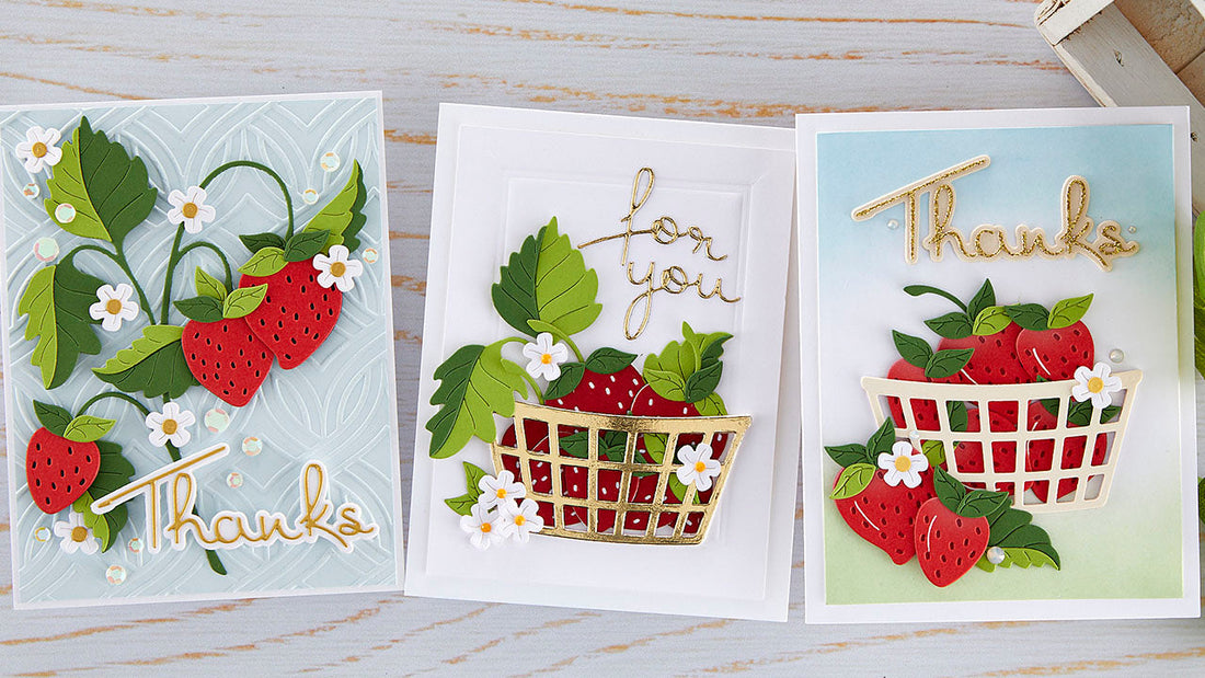 August 2022 Large Die of the Month Preview & Tutorials – Strawberry Patch